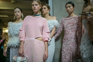 Backstage at Christopher Kane RTW Spring 2018