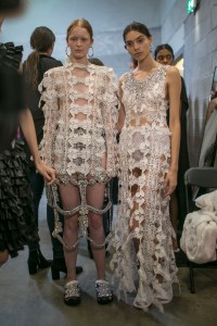 Backstage at Christopher Kane RTW Spring 2018