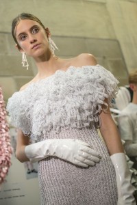 Backstage at Christopher Kane RTW Spring 2018