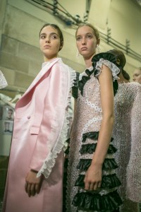 Backstage at Christopher Kane RTW Spring 2018