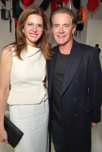 Desiree Gruber and Kyle MacLachlan in the Front Row at Calvin Klein 205W39NYC RTW Spring 2018