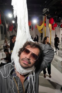 Olivier Zahm in the Front Row at Calvin Klein 205W39NYC RTW Spring 2018