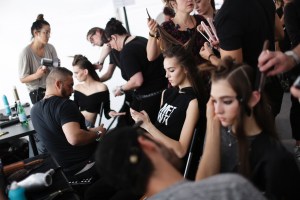 Backstage at Roberto Cavalli RTW Spring 2018