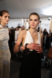 Backstage at Roberto Cavalli RTW Spring 2018