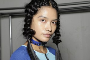 Model, backstage beautyChromat show, Backstage, Spring Summer 2018, New York Fashion Week, USA - 08 Sep 2017