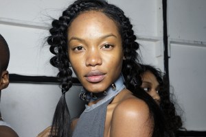 Model, backstage beautyChromat show, Backstage, Spring Summer 2018, New York Fashion Week, USA - 08 Sep 2017