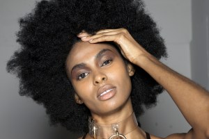 Model, backstage beautyChromat show, Backstage, Spring Summer 2018, New York Fashion Week, USA - 08 Sep 2017