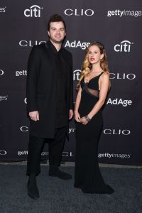 Jeremy Lloyd, Samantha Gongol, Marian HillClio Fashion and Beauty Awards, Arrivals, New York, USA - 27 Sep 2017