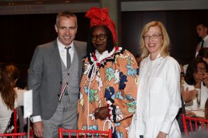 Thom Browne, Whoopi Goldberg and Dr Valerie SteeleCouture Council Luncheon, Spring Summer 2018, New York Fashion Week, USA - 06 Sep 2017