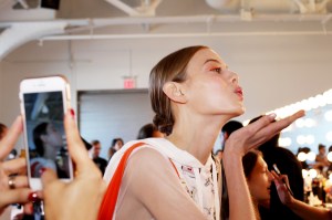 Backstage at Delpozo RTW Spring 2018