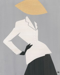 Mats Gustafson, Bar suit, Spring-Summer 1947 Haute Couture collection.