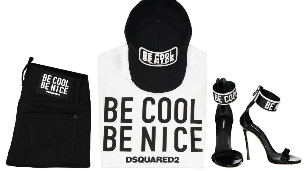 Dsquared2 x Be Cool Be Nice capsule collection.