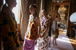 Backstage at Dries Van Noten RTW Spring 2018