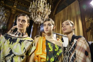 Backstage at Dries Van Noten RTW Spring 2018