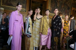 Backstage at Dries Van Noten RTW Spring 2018