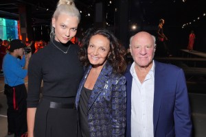 Karlie Kloss, Diane von Furstenberg and Barry Diller.