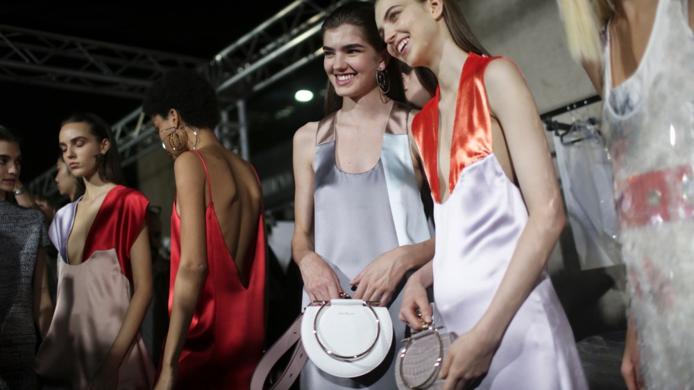 Backstage at Salvatore Ferragamo RTW Spring 2018
