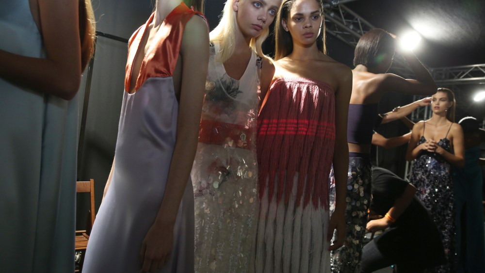 Backstage at Salvatore Ferragamo RTW Spring 2018