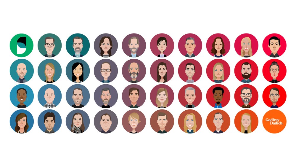 The staff of Godfrey Dadich