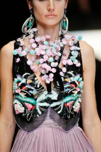 Details at Giorgio Armani RTW Spring 2018