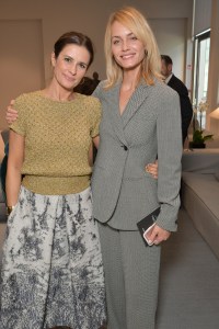 Livia Firth and Amber Valetta Front Row at Giorgio Armani RTW Spring 2018