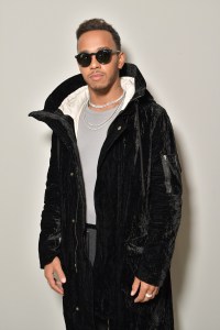 Lewis Hamilton Front Row at Giorgio Armani RTW Spring 2018