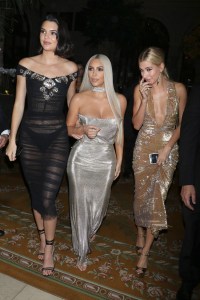 Kendall Jenner, Kim Kardashian and Hailey Baldwin