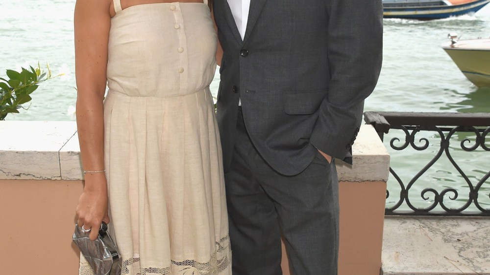 VENICE, ITALY - SEPTEMBER 01:  Livia Firth and Colin Firth attend an intimate lunch hosted by Livia Firth, Carlo Capasa and Caroline Scheufele to announce Chopard as partner for The Green Carpet Fashion Awards at Hotel Cipriani on September 1, 2017 in Venice, Italy.  (Photo by David M. Benett/Getty Images for Eco-Age)