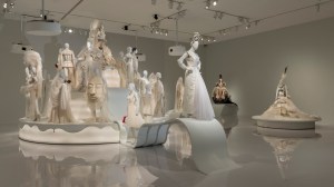 View of the exhibition Love Is Love: Wedding Bliss for All à la Jean Paul Gaultier, the Montreal Museum of Fine Arts, 2017.