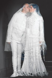 Jean Paul Gaultier (born in 1952), Parisian Elegance collection, “Les Mariés” wedding ensembles, haute couture fall/winter 1998–1999.