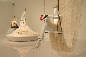 View of the exhibition Love Is Love: Wedding Bliss for All à la Jean Paul Gaultier, the Montreal Museum of Fine Arts, 2017.