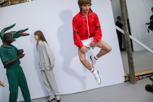 Backstage at Lacoste RTW Spring 2018