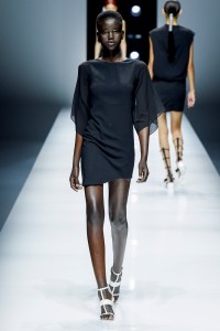 Model on the catwalk