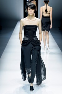 Model on the catwalk