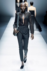 Model on the catwalk