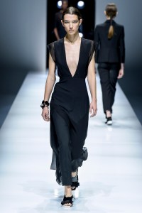 Model on the catwalk