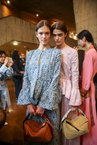 Backstage at Loewe RTW Spring 2018