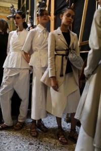 Backstage at Lucio Vanotti RTW Spring 2018