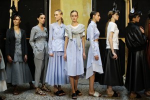Backstage at Lucio Vanotti RTW Spring 2018