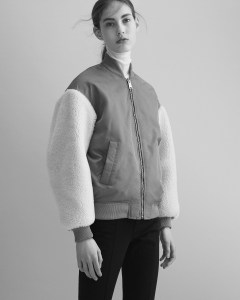 A look from the Maje x Schott capsule collection.