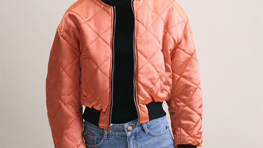A look from the Maje x Schott capsule collection.
