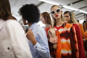 Backstage at Marco De Vincenzo RTW Spring 2018