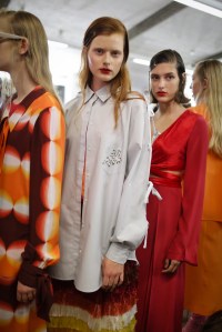 Backstage at Marco De Vincenzo RTW Spring 2018