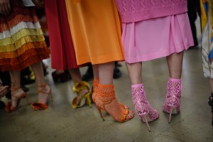 Backstage at Marco De Vincenzo RTW Spring 2018