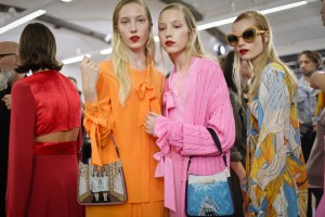 Backstage at Marco De Vincenzo RTW Spring 2018