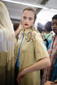 Backstage at Marco De Vincenzo RTW Spring 2018