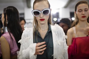 Backstage at Marco De Vincenzo RTW Spring 2018