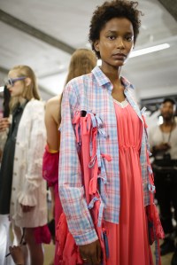 Backstage at Marco De Vincenzo RTW Spring 2018