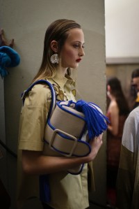 Backstage at Marco De Vincenzo RTW Spring 2018