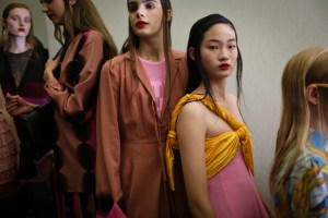 Backstage at Marco De Vincenzo RTW Spring 2018
